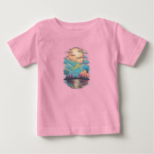Clouds 25 rain, rainbo colours, glowing clouds baby T-Shirt