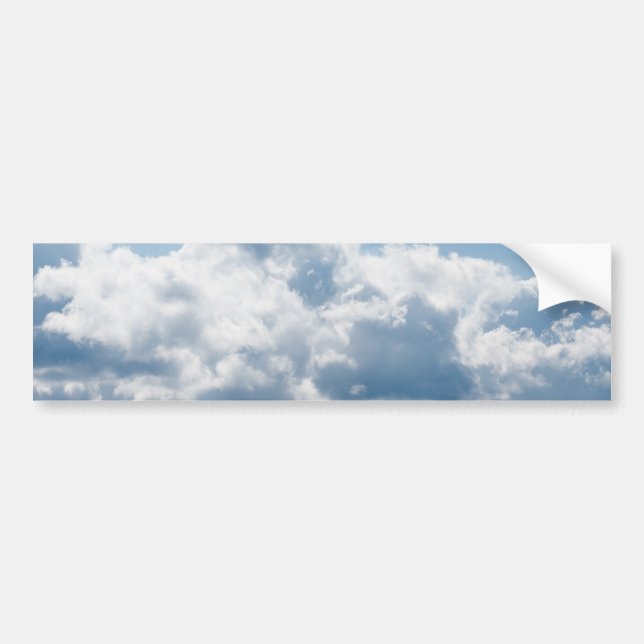 clouds-388922 BEAUTIFUL SKY NATURE BLUE WHITE CLOU Bumper Sticker (Front)