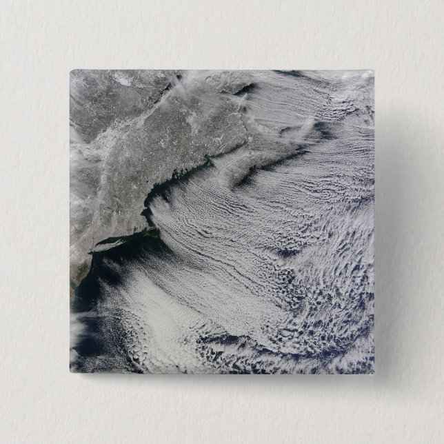 Clouds across the skies of the North Atlantic 15 Cm Square Badge (Front)