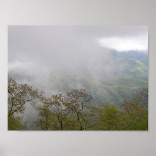 Clouds Amidst the Blue Ridge Mountains, NC Poster