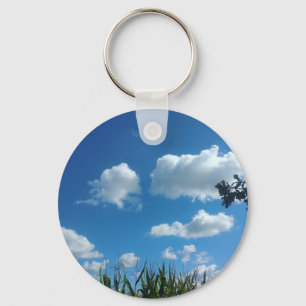 Clouds And Blue Sky Key Ring