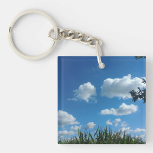 Clouds And Blue Sky Key Ring