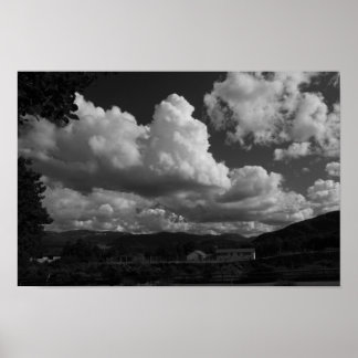 Clouds and country poster