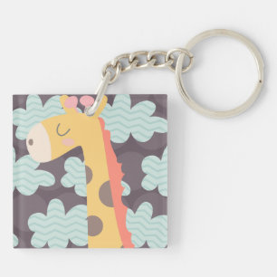 Clouds and Giraffes Key Ring