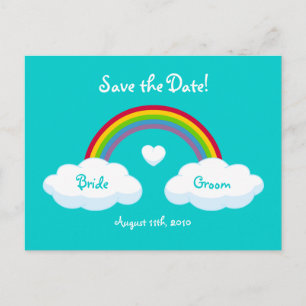 Clouds And Rainbow - Save the Date card