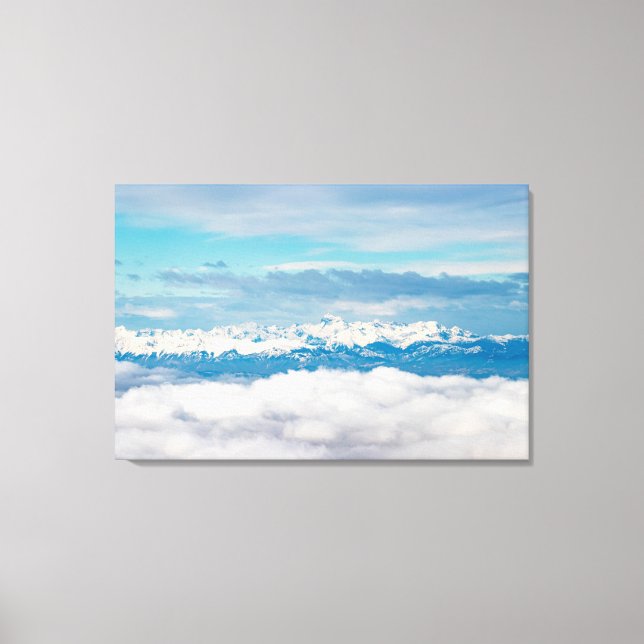 Clouds and snowy mountain Triglav Canvas Print (Front)