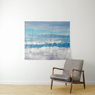 Clouds and snowy mountain Triglav Tapestry