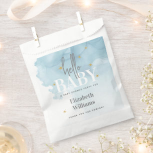 Clouds and Stars Hello Baby Shower Favour Bags