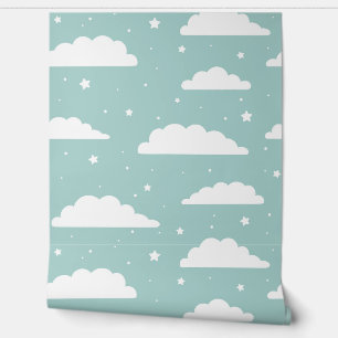 Clouds and stars wallpaper