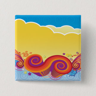 clouds and swirls 15 cm square badge