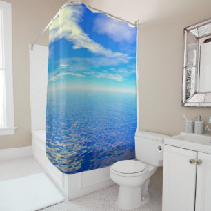 Clouds and Waves Shower Curtain