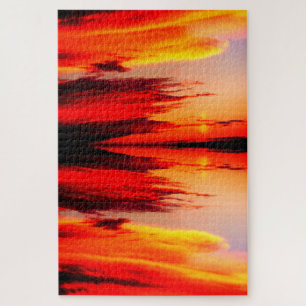 Clouds at sunset art jigsaw puzzle