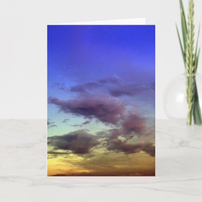 Clouds at Sunset Greeting Cards (Front)