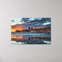 Clouds at the Oceanside Pier Canvas Print