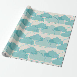 Clouds Baby Shower Gift Wrapping Paper