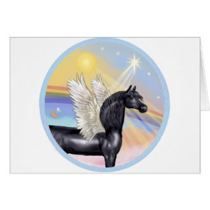 Clouds - Black Arabian Horse Angel