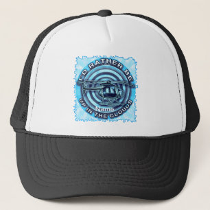 Clouds Blue Helicopter  hat