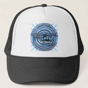 Clouds Blue Helicopter  hat