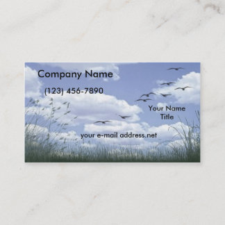 Clouds Blue Skies Birds Business Card