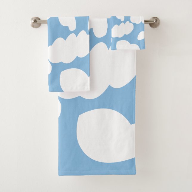 Clouds Blue Sky Clouds  Bath Towel Set (Insitu)