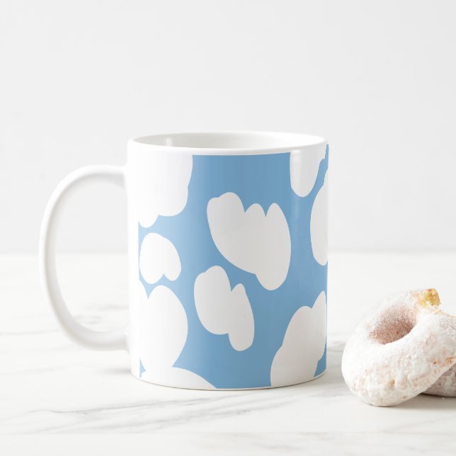 Clouds Blue Sky Clouds Coffee Mug (With Donut)