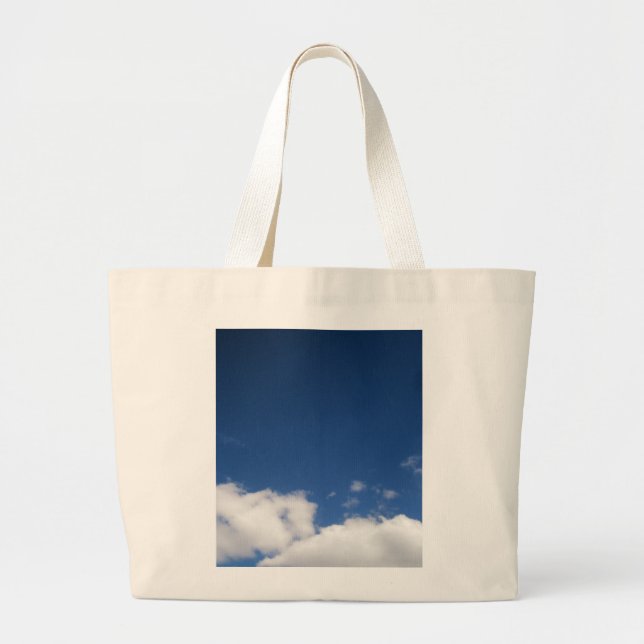 Clouds & Blue Sky Large Tote Bag (Front)
