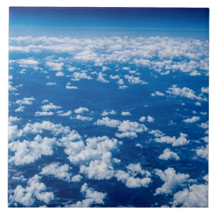 Clouds blue tile