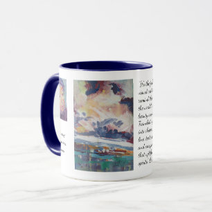 Clouds Building Painting / Artist Larry Lerew Mug