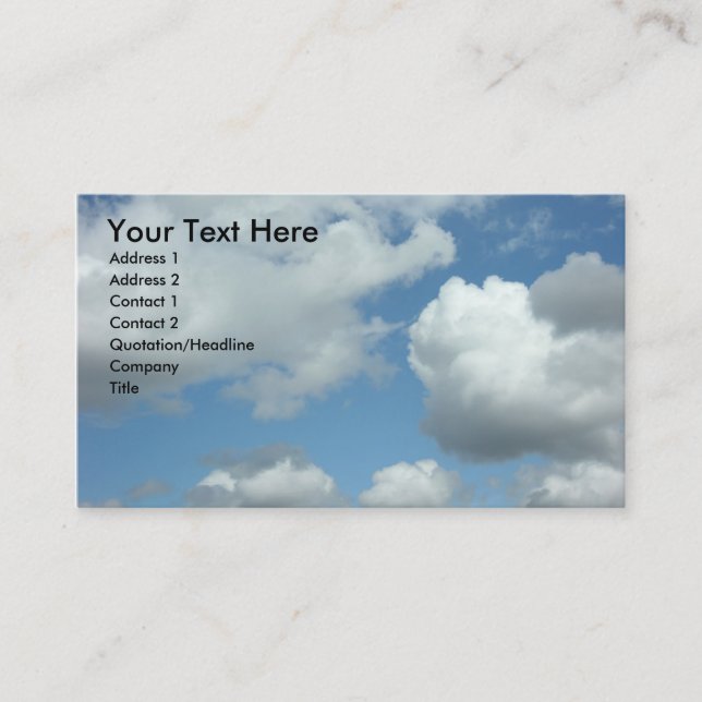 Clouds Business Card (Front)