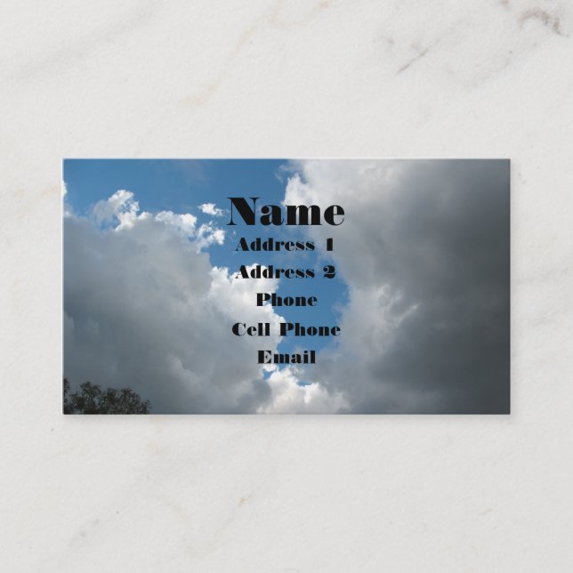 Clouds Business Card (Front)
