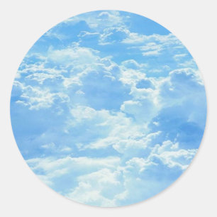Clouds Classic Round Sticker