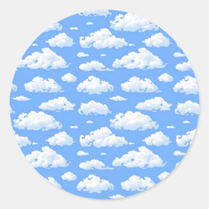 Clouds Classic Round Sticker