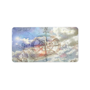 Clouds Compass Label
