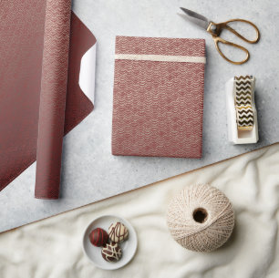 Clouds   Cranberry Ombre Wrapping Paper