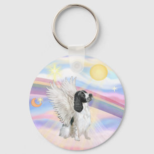 Clouds - English Springer Spaniel Angel Key Ring