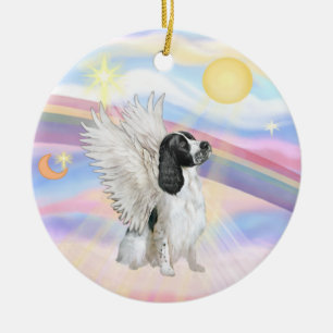 Clouds - English Springer Spaniel Ceramic Tree Decoration
