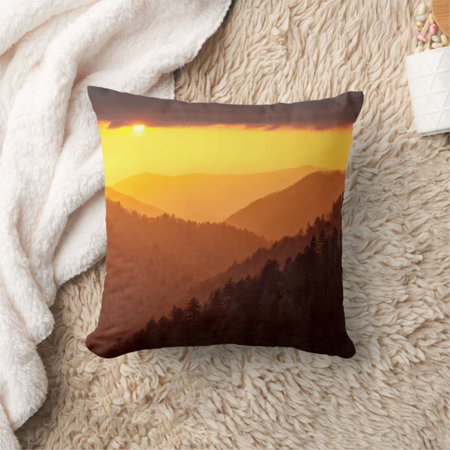 Clouds Fills Valley, Tennessee Cushion (Blanket)