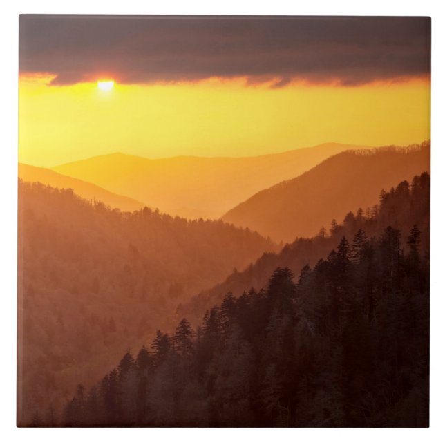 Clouds Fills Valley, Tennessee Tile (Front)
