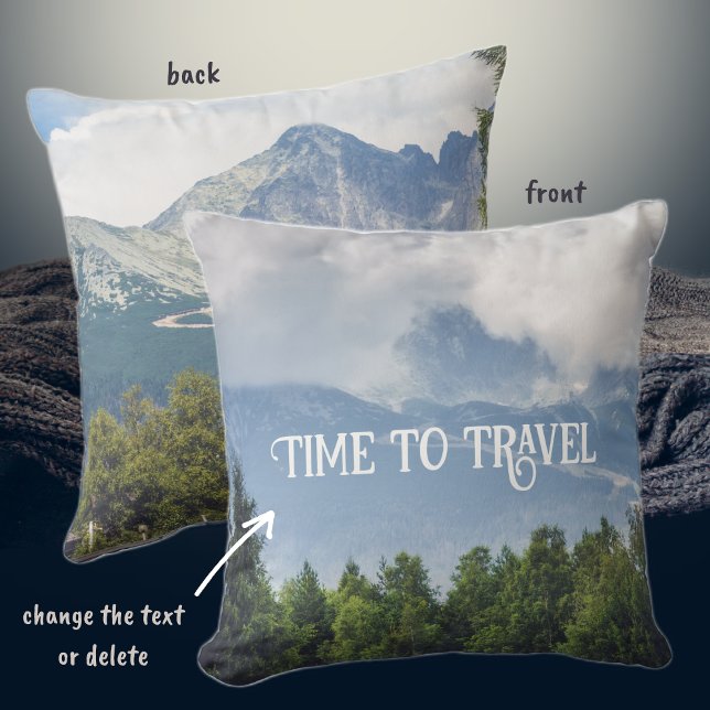 Clouds floating over mountains customisable cushion (Creator Uploaded)