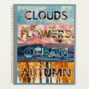 Clouds Flowers Ocean Autumn – Nature Word Art Planner