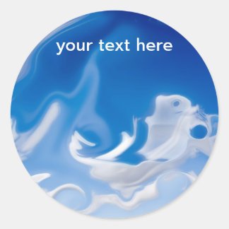 clouds-ghost classic round sticker