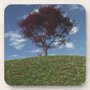 Clouds Go Sailing By Cork Coaster