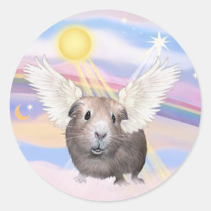 Clouds - Guinea Pig Angel (#2) Classic Round Sticker