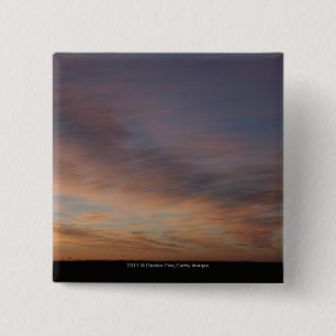 Clouds In An Orange Sky At Sunrise 15 Cm Square Badge