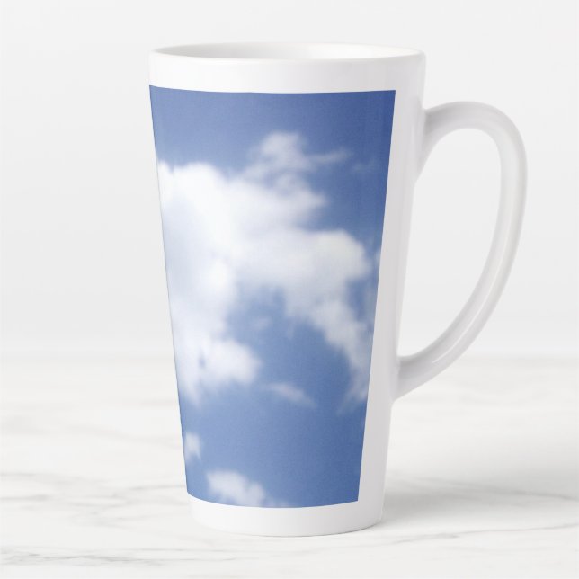 clouds in blue sky latte mug (Right)