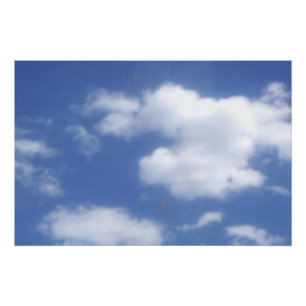 clouds in blue sky poster