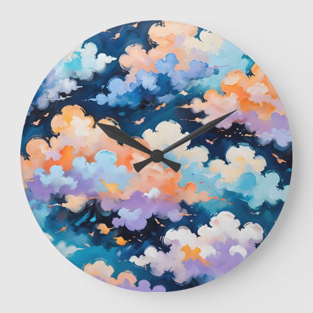 Clouds in Motion Large Clock (Front)