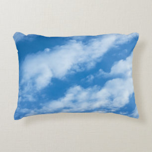 Clouds in the Sky and Sky Blue Decorative Cushion