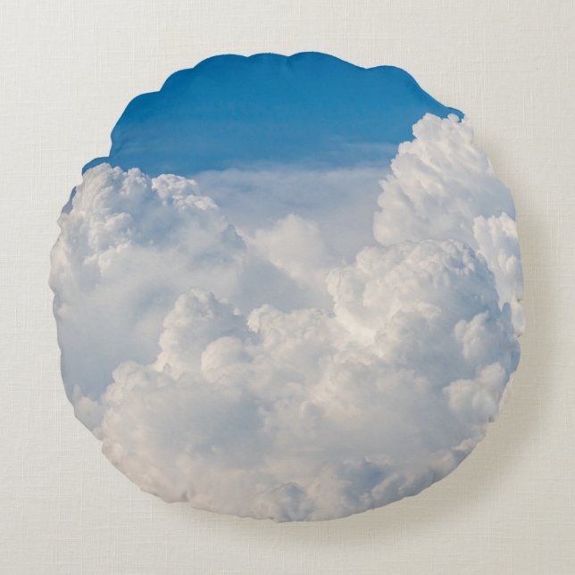 Clouds in the Sky Round Cushion (Front)