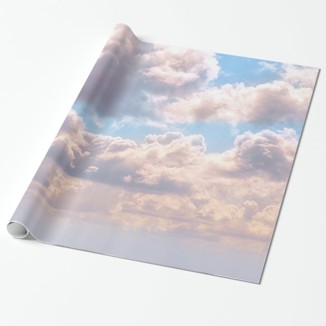 Clouds in the Sky Wrapping Paper (Unrolled)